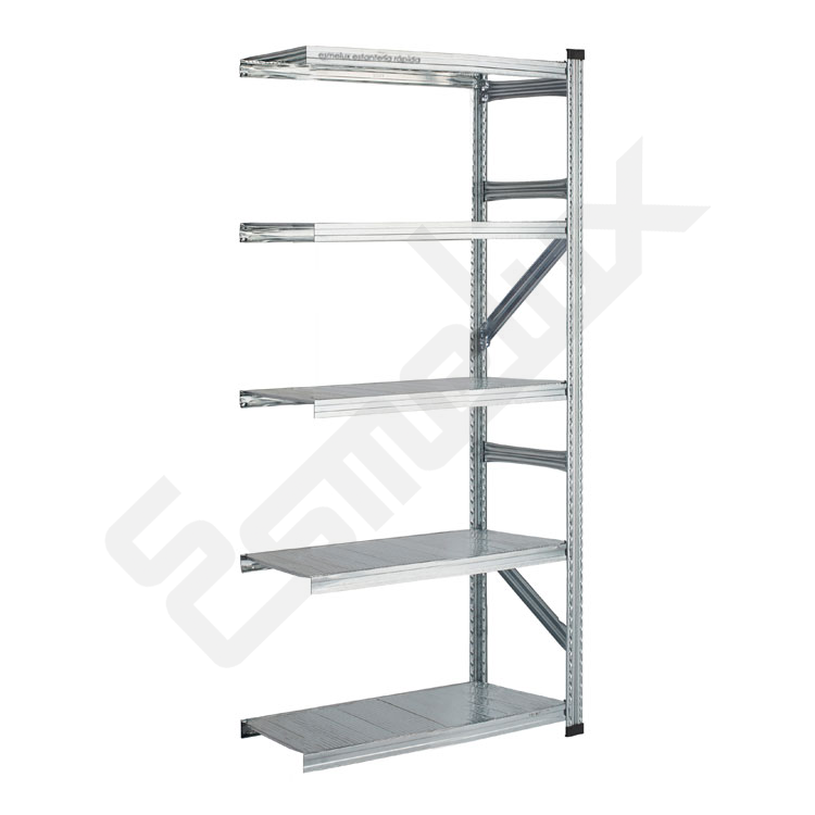 Estanter�a de acero galvanizado con 5 estantes y 70 cm de fondo